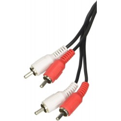 CABLE AUDIO 2 RCA MALE HAMA...