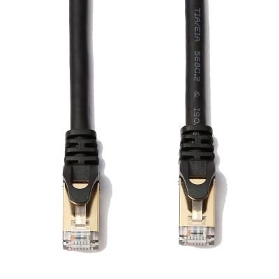 CABLE RJ45 D2 CATEGORIE 8 - 5M S/FTP SNAGLESS & CONNECTEURS OR