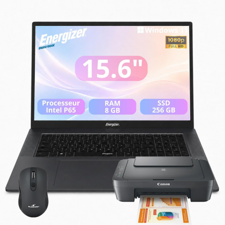 BUNDLE 20/20 ENERGYBOOK + CANON MG2541S + SOURIS SANS FIL