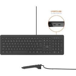CLAVIER FILAIRE MOBILITY LAB AVEC PORTS USB-A ML304250