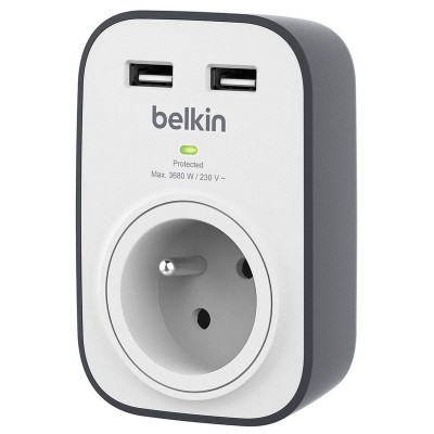 Monoprise parafoudre Belkin + 2 ports USB 2,4A