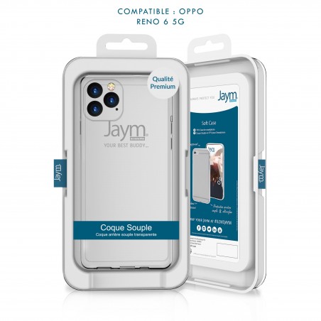 Coque transparente en silicone JAYM - OPPO RENO 6 5G