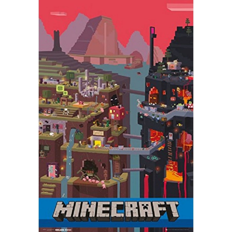 Minecraft - tapis de bureau sous-main le monde de minecraft