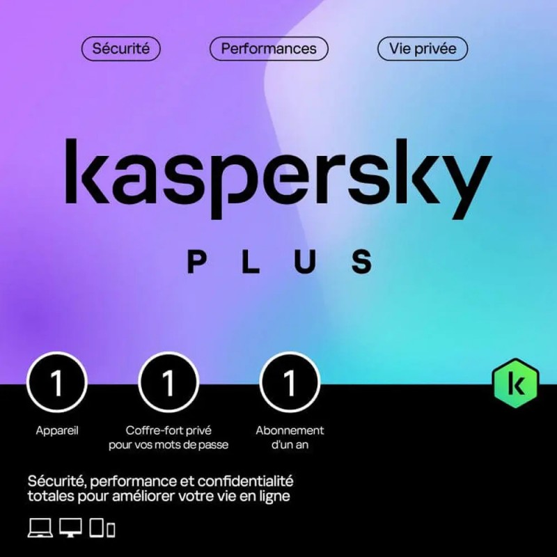 Antivirus Kaspersky PLUS 1 POSTE / 1 AN