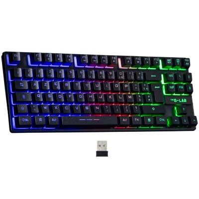 CLAVIER GAMING MEMBRANNE THE G-LAB CAESIUM TKL - VERSION SANS-FIL